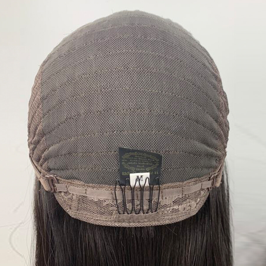 14″~20″ Virgin European Human Hair Kosher Wigs Silk Base Shevy Cap Jewish Wig