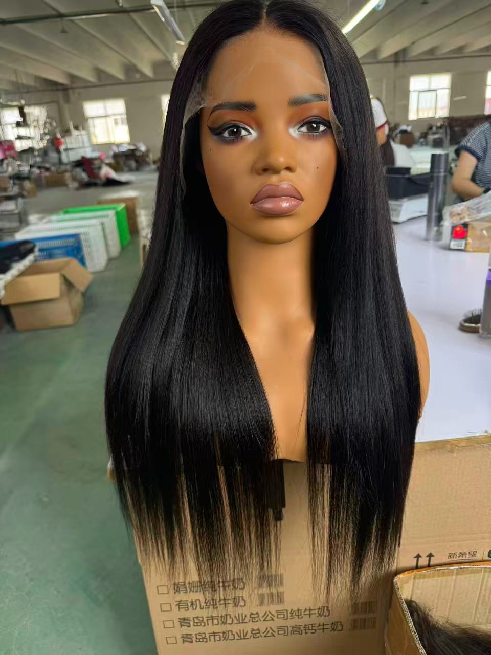 13×6 24inch yaki straight HD Frontal Wig 180% density 100% Human Hair