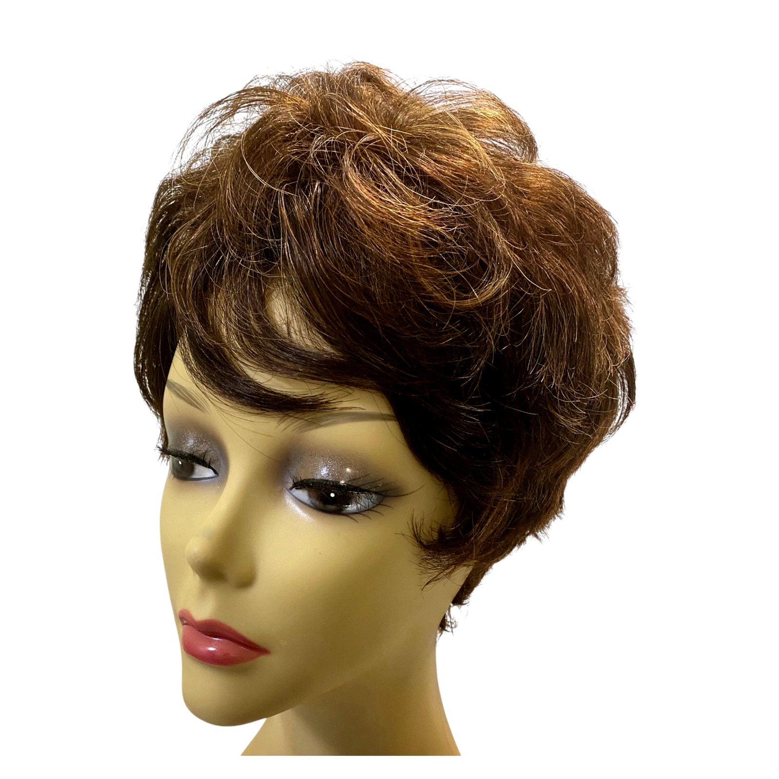 Vivica A Fox H205V Human Hair Wig FS4/27 Pixie Short NWT Pure Stretch Cap