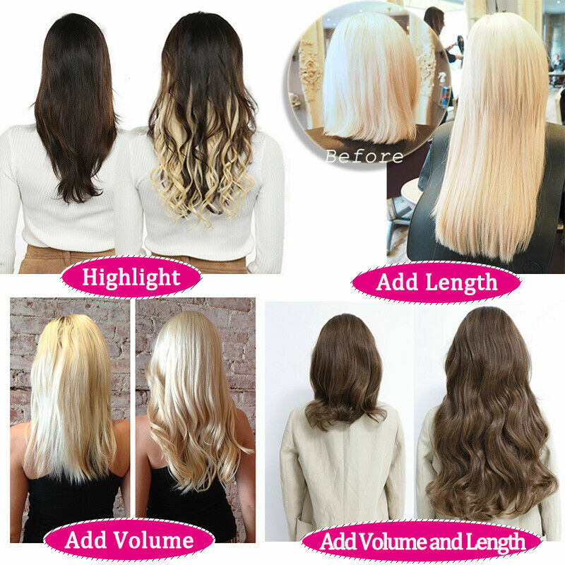Loop Micro Ring Beads Link Russian Remy Human Hair Extensions Balayage 100s-200s