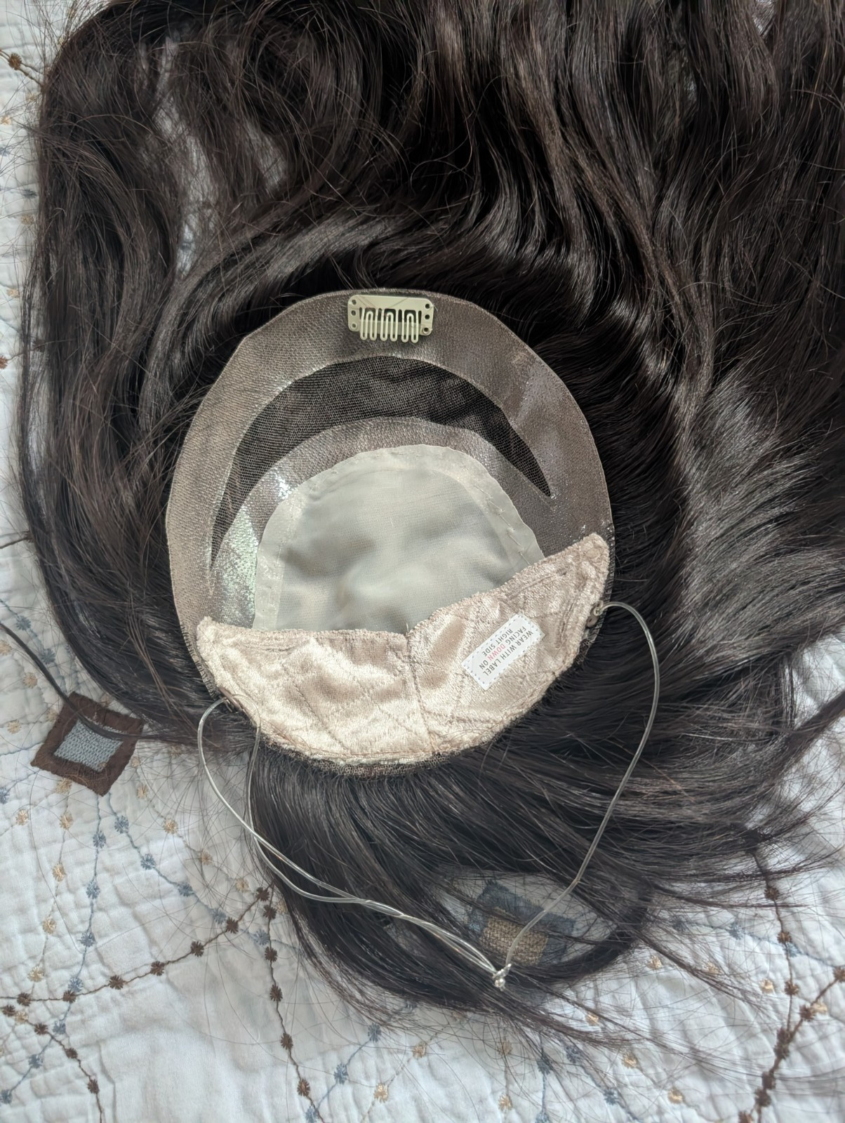 Milano Collection 18″ Topaz Lace Top Topper Soft Black Wig, and Carrying Case
