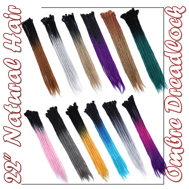 100% Synthetic Hair Dreadlocks Real Long Thick Natural Crochet Dread Locs Ombre