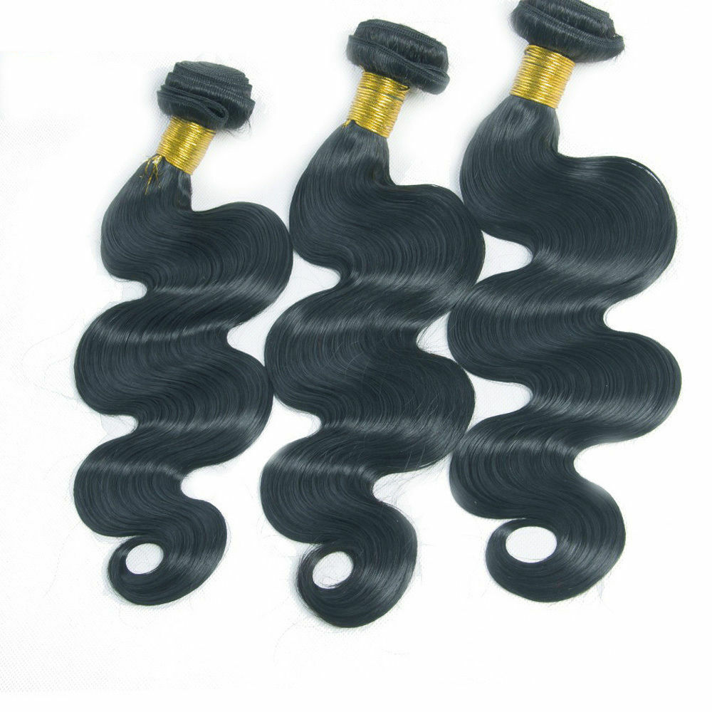 Soft Black Body Wave Brazilian Virgin Human Hair Weave Sew In 1 or 3 Bundles