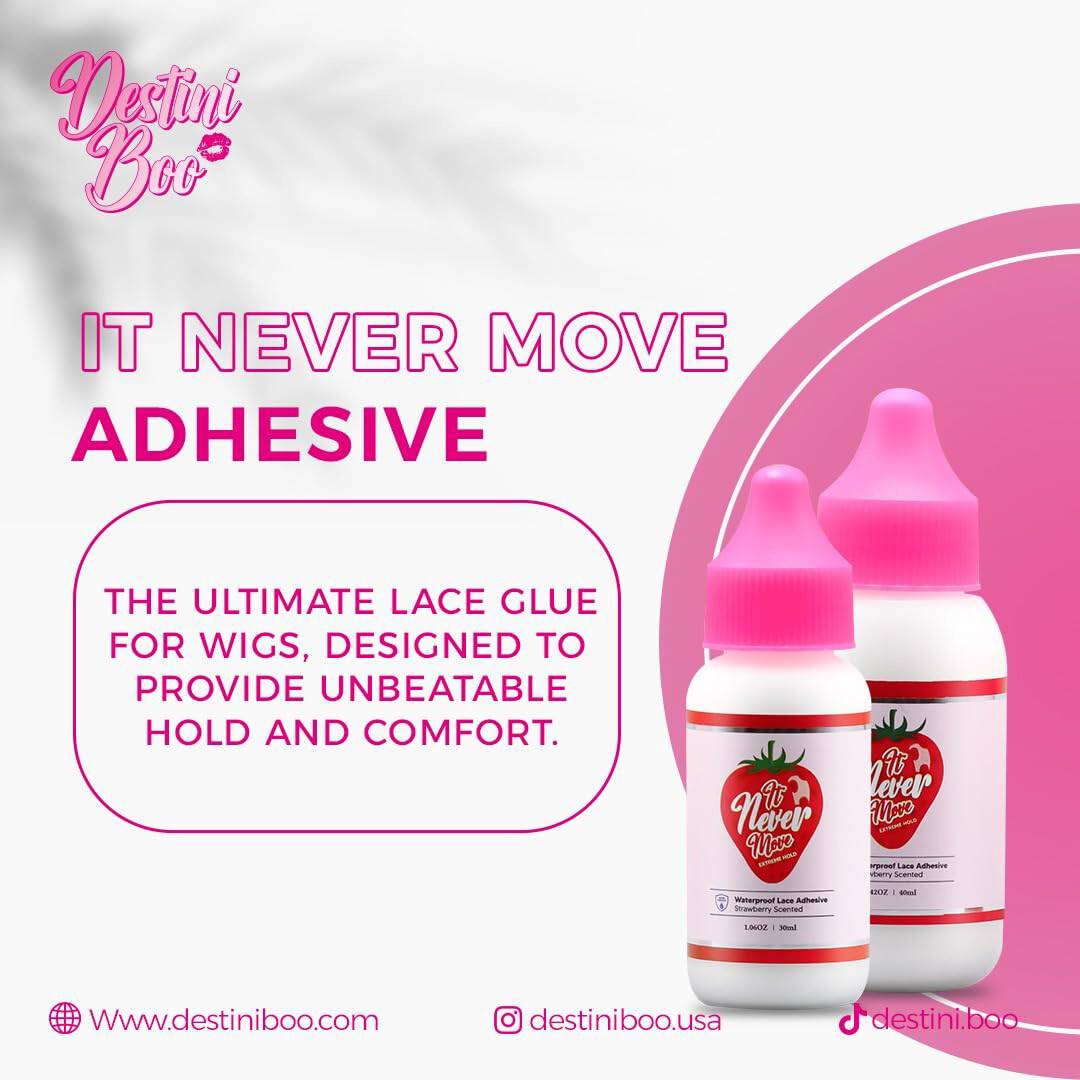 DESTINI BOO Lace Glue (Wigs and Hair) – Strawberry ( 20ml / 30ml / 40ml )