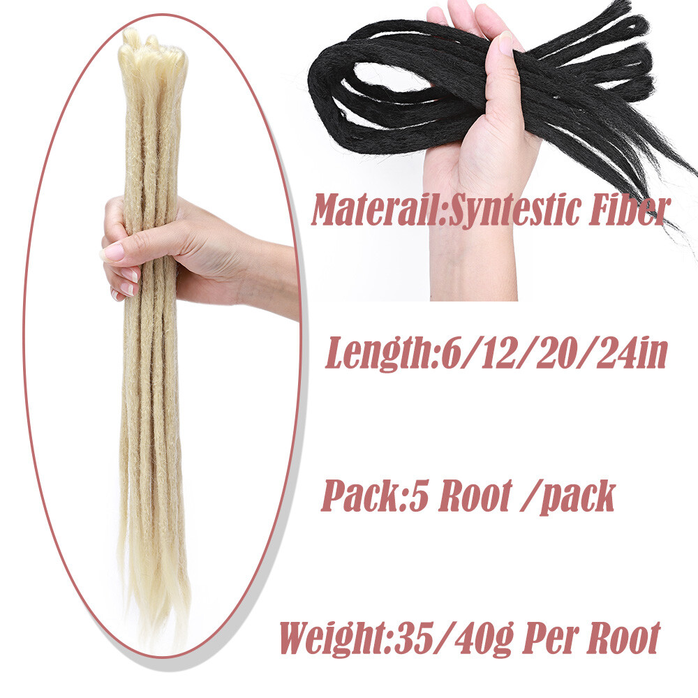 20inch Crochet Dreadlocks Hair Extensions Handmade Hair Natural Real as Human US