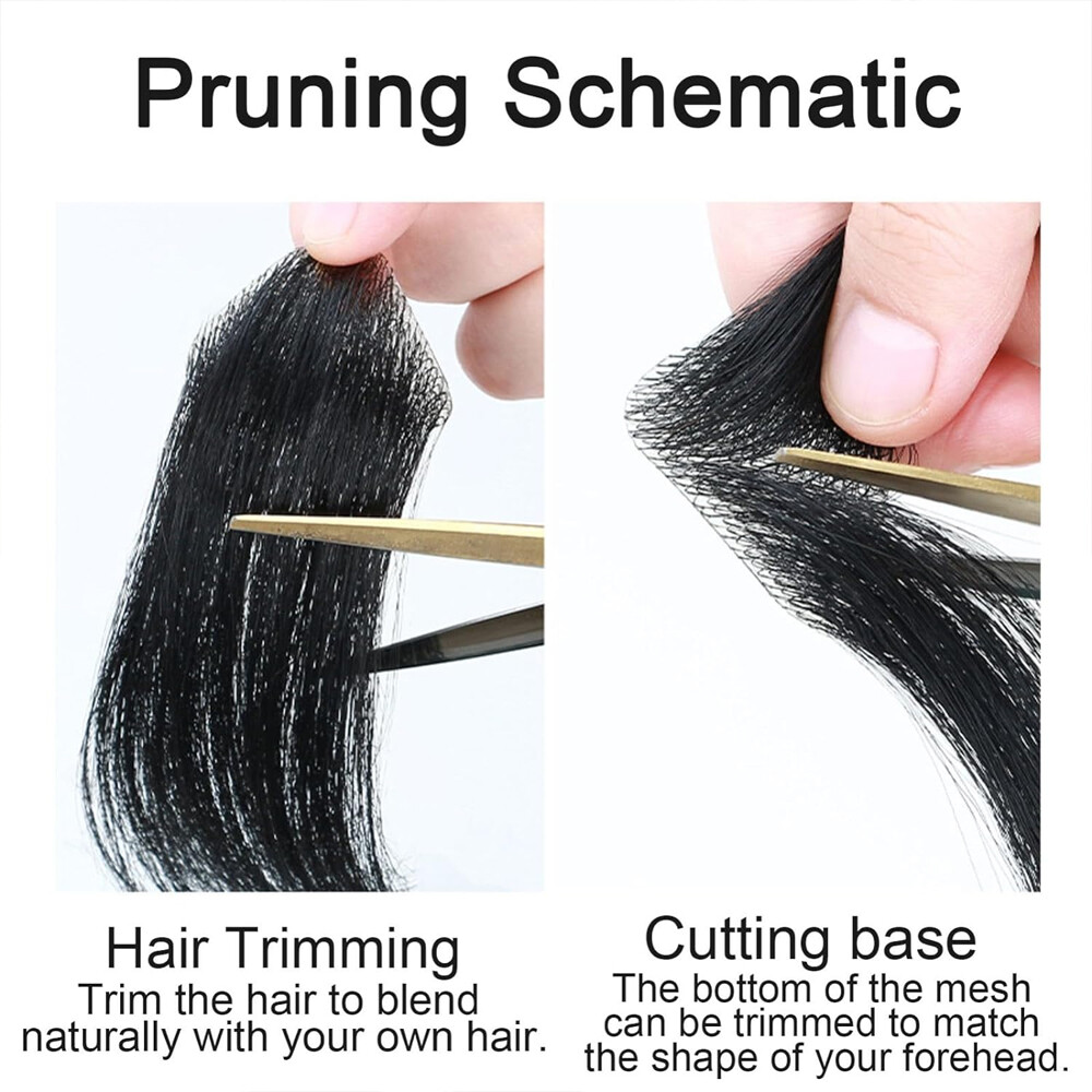 Temple Hair Patches Human Hair Pieces Skin Base Cover-Up Frontal Hairline Toupee