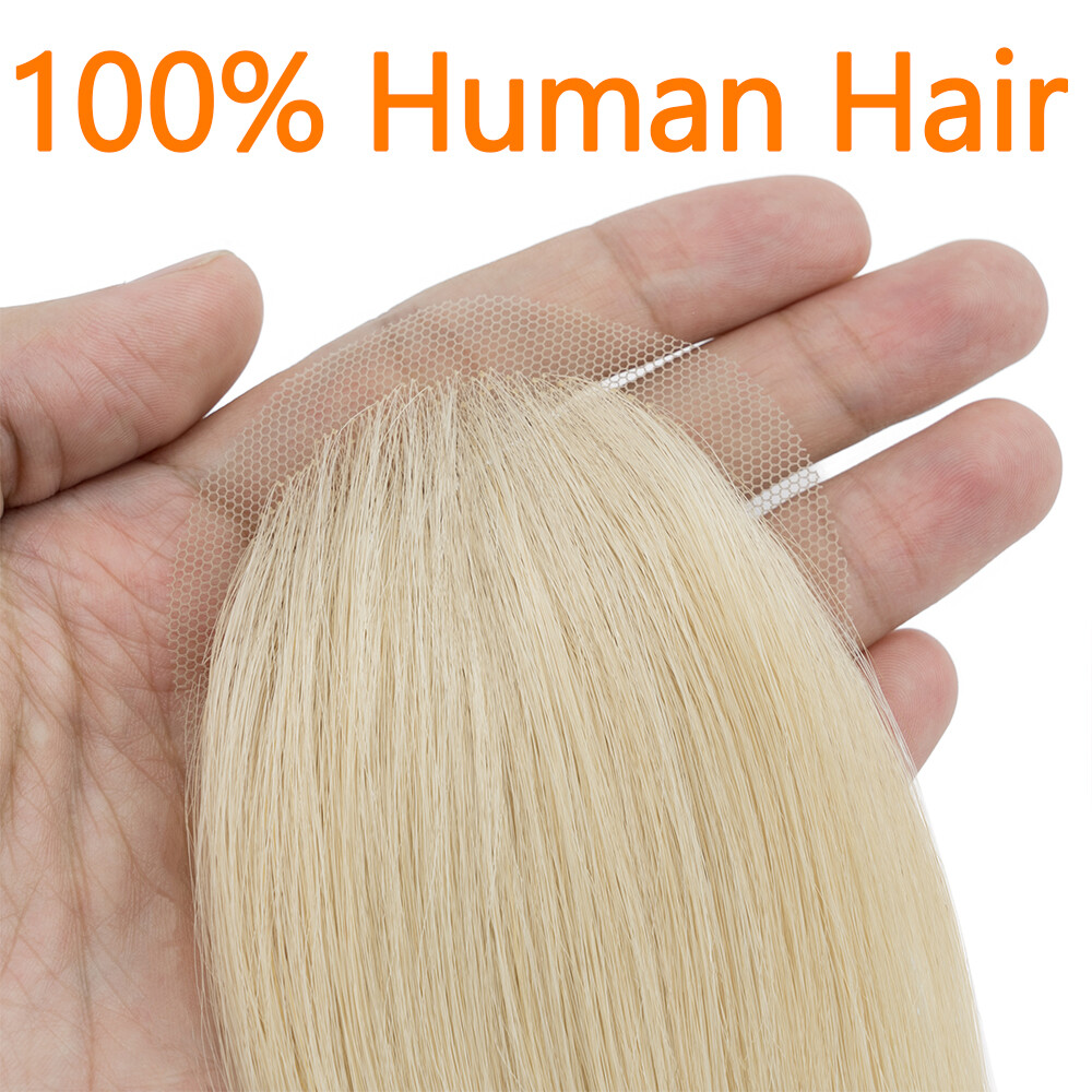Full Lace Cover-up Tape Human Hair Patches Hairpiece for Alopecia Areata 8″ 18″