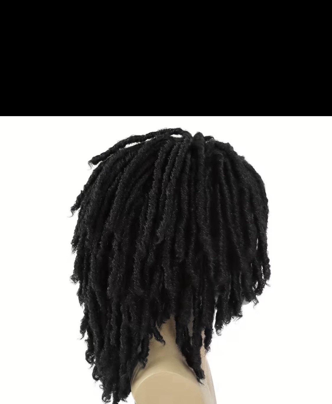 GNIMEGIL Mens Dreadlock Wig Black Curly Male Fake Dreads Loc 22.5 Inch,