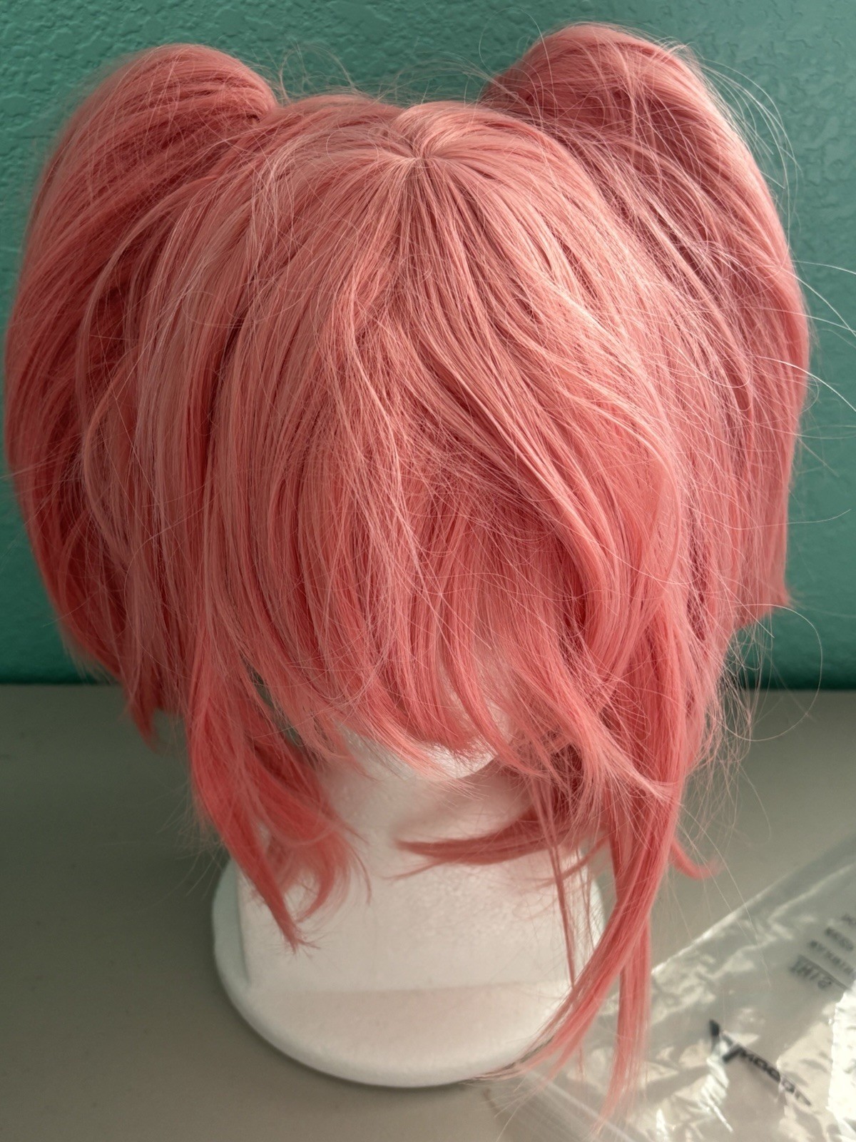 Pink Cosplay Wig with 2 Clips Ponytails for Girls and Women Short By Anangel