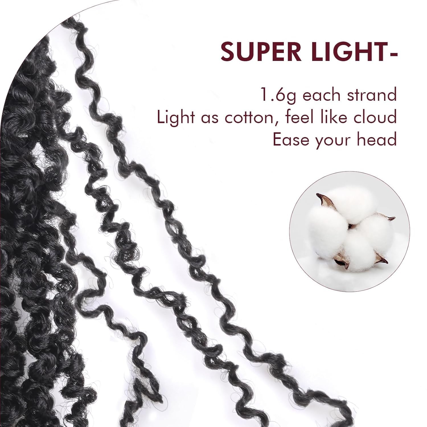 Crochet Hair Pre-twisted Spring Mini Twist 6 Inch 8 Packs 240 Strands 1B-8P