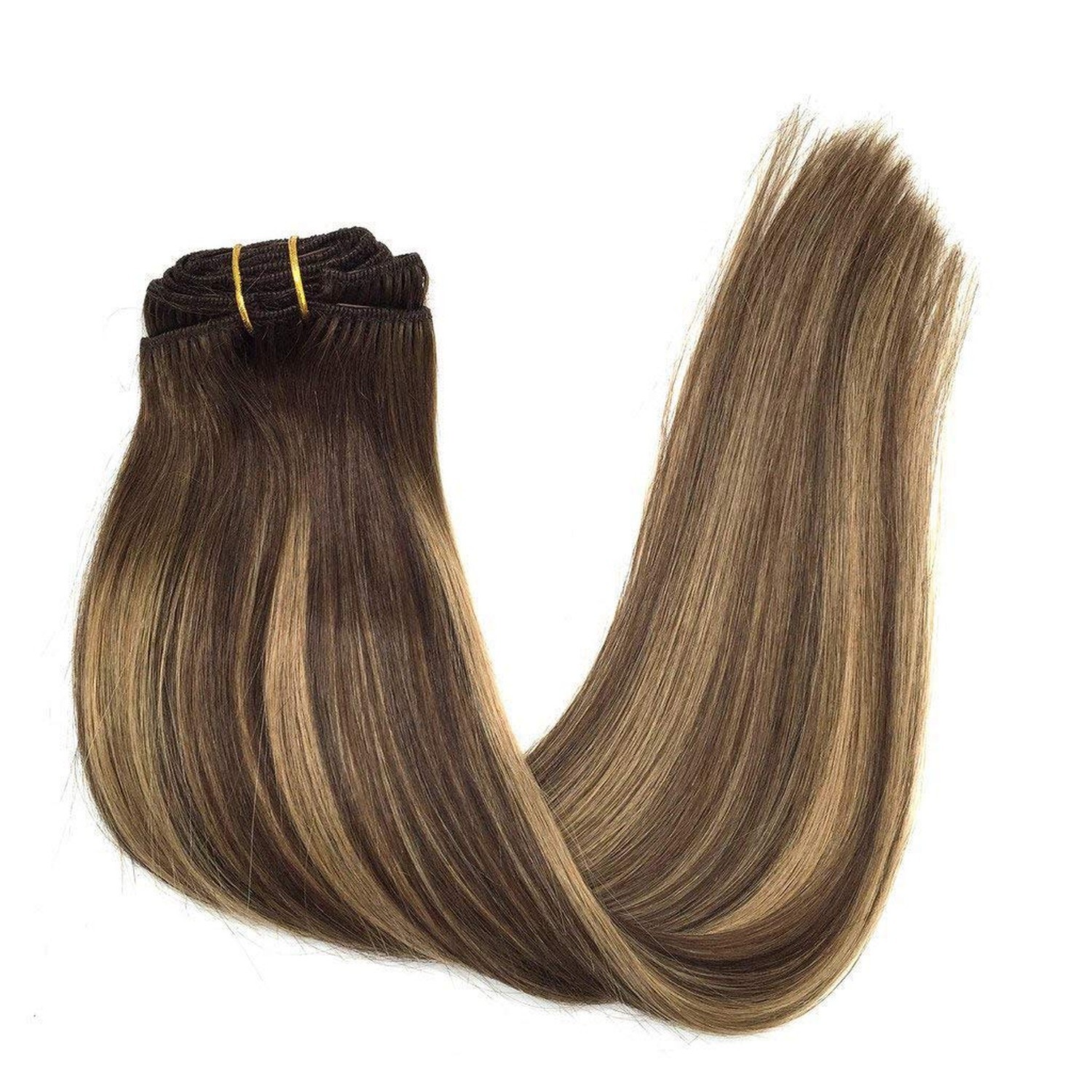 GOO GOO Clip-in Hair Extensions for Women, Soft & Natural, Handmade Real Huma…