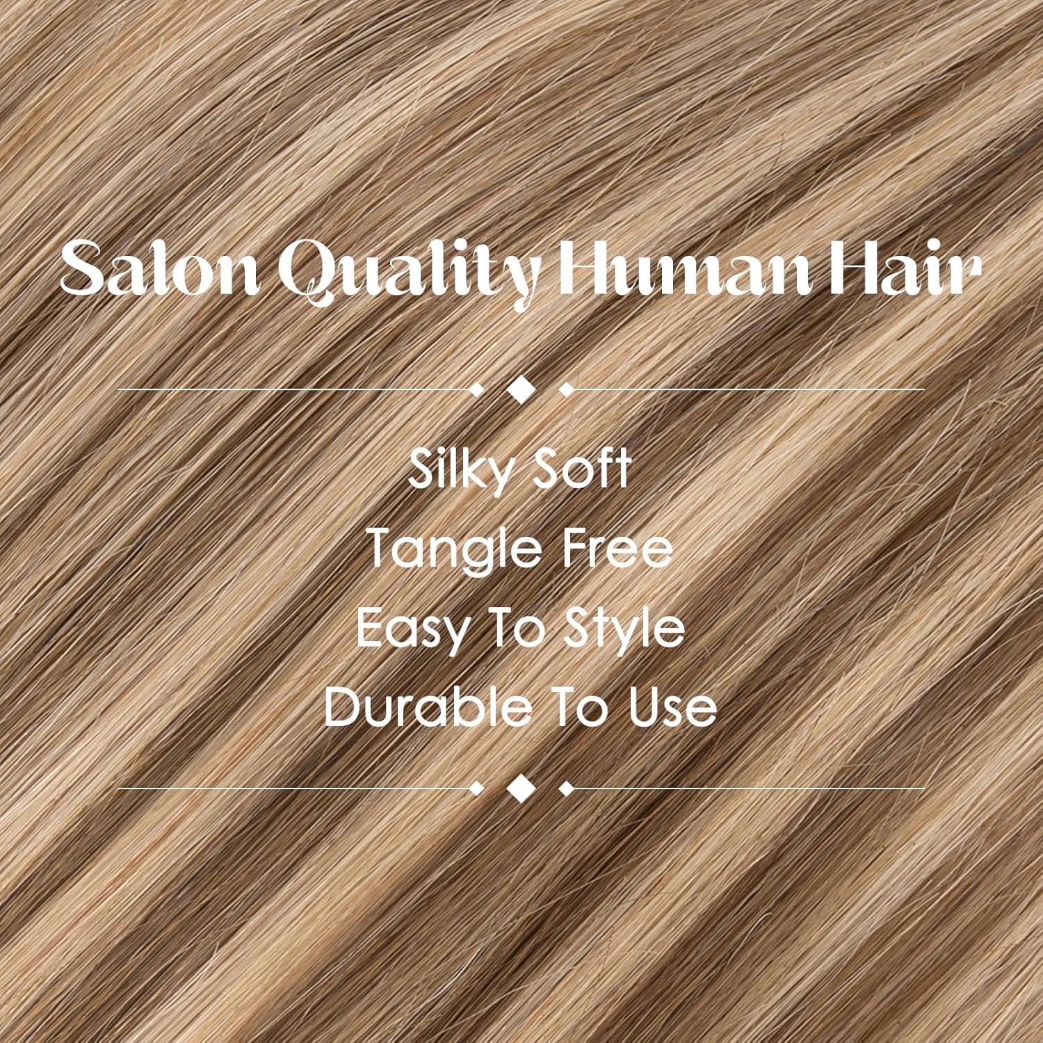 New Real Human Hair 6 Piece Clip Ins Extensions 33g 12″ #4P27 Brown & Blonde