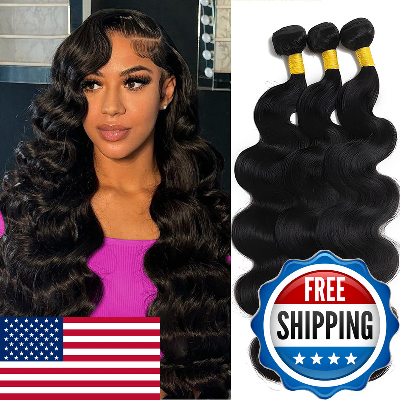 Brbeawor 14A Brazilian Body Wave Bundles Human Hair 22 24 26 Inch 100 Real Raw