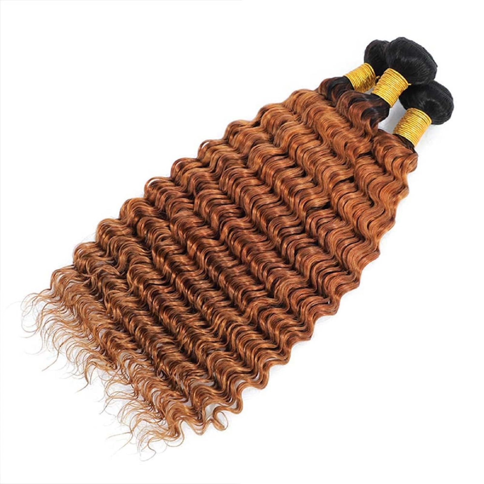 Peenoll 26 28 30 Inch Curly Water Wave Human Hair Bundles Omber Chocolate 30