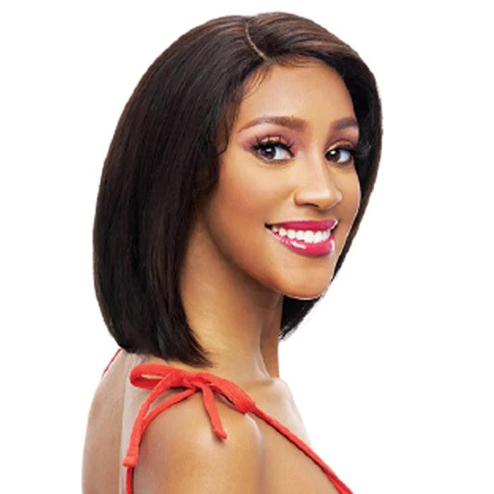 Vanessa 100% Brazilian Human Hair Swissilk Lace Front Wig – TCH ILONA – 1B