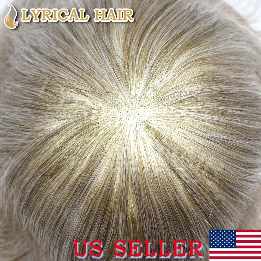Lyrical Hair Full Lace Mens Hairpiece Human Hair Toupee Natural Hairline System