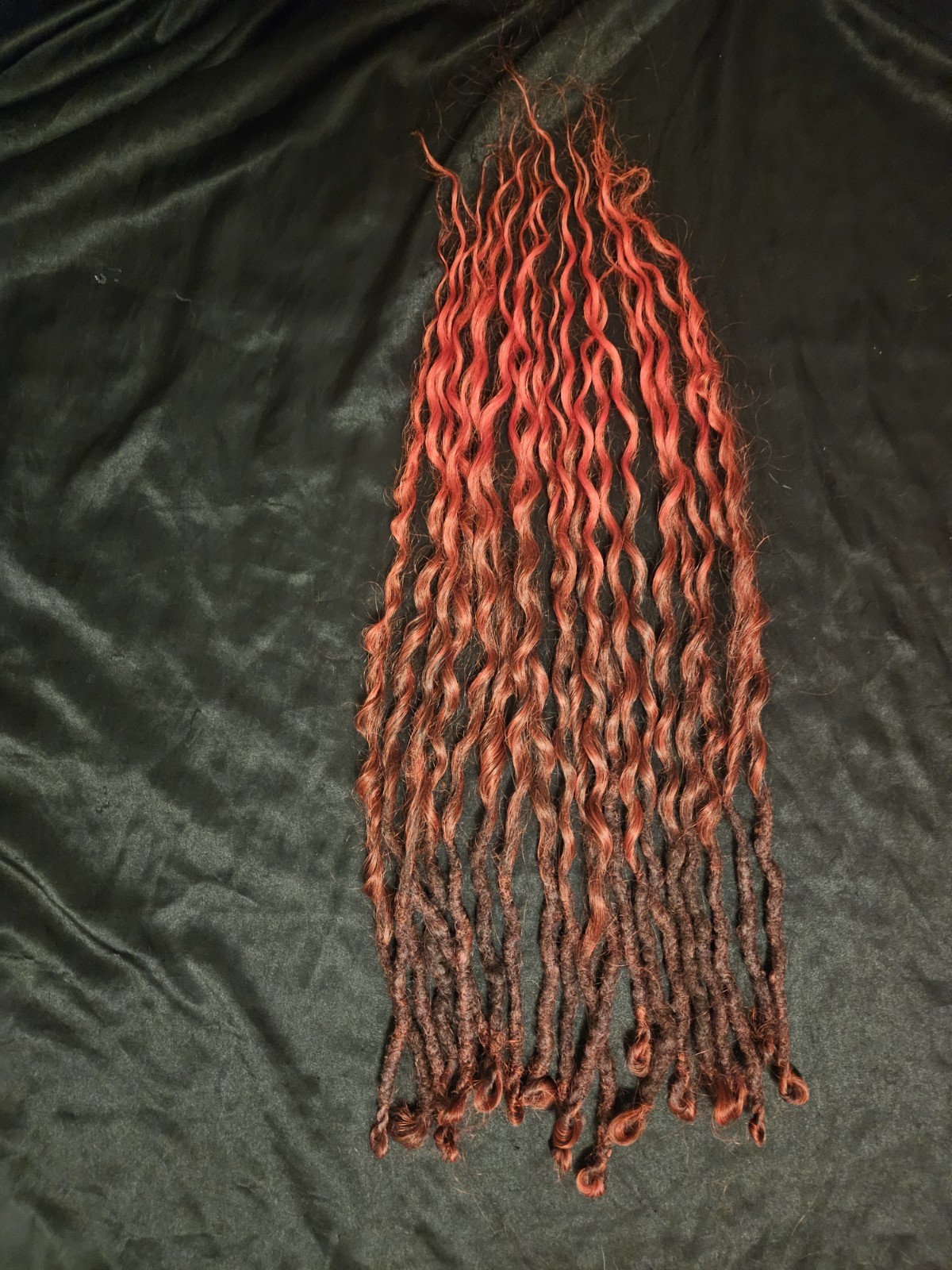 Red High Quality single ended dreadlocks 90 Count (20-24 inches long)
