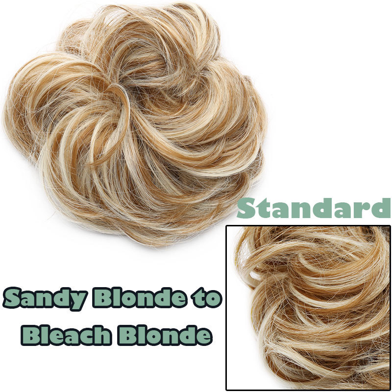 Large Curly Updo Messy Curly Bun Chignon Clip in Hair Piece Extensions THICK FEM