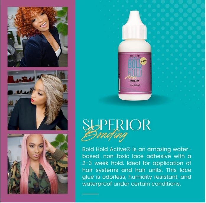 The Hair Diagram Bold Hold Active Reloaded Lace Wig Glue, Strong Hold – 1.3oz