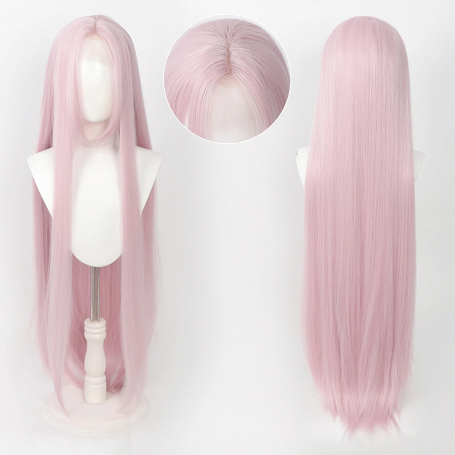 100Cm Long Straight Universal Hand Hooked Lace Front Wig Synthetic Hair Wig for