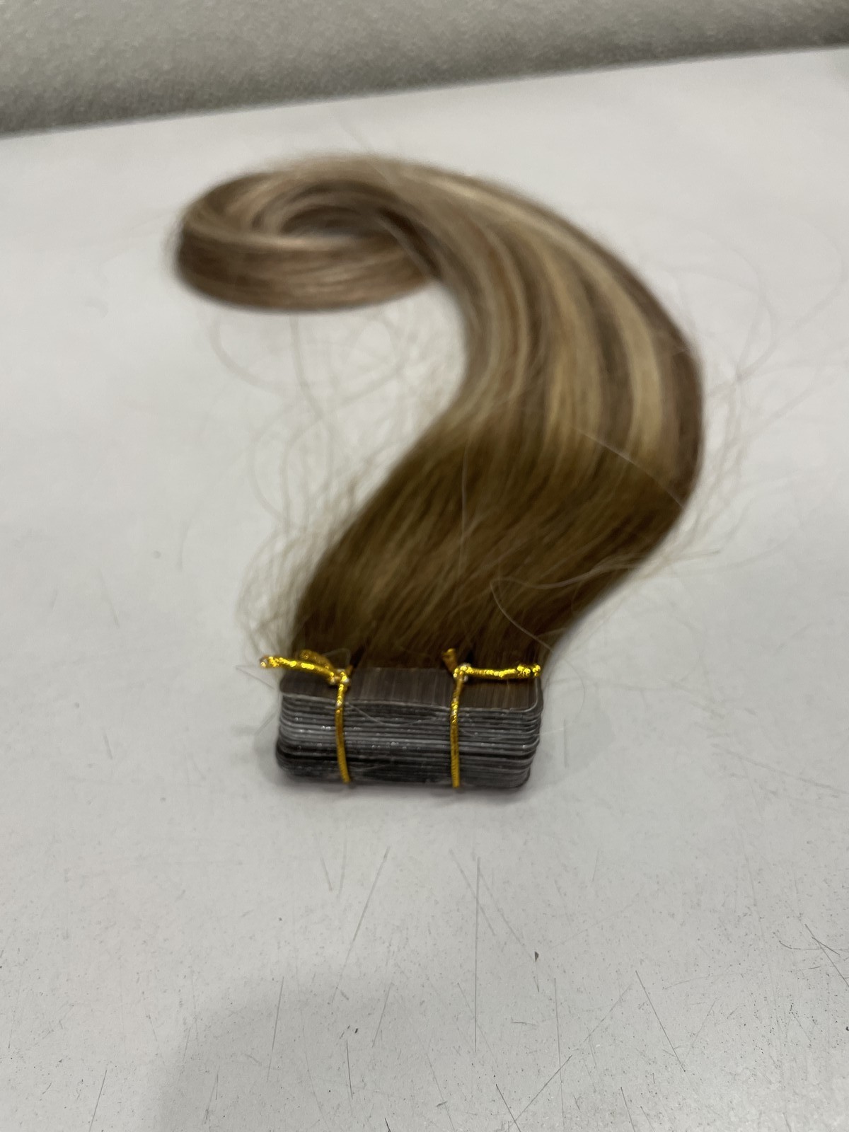 Full Shine Balayage Blonde #3/8/22 Human Hair Tape-In Extensions, 18″ 20pcs