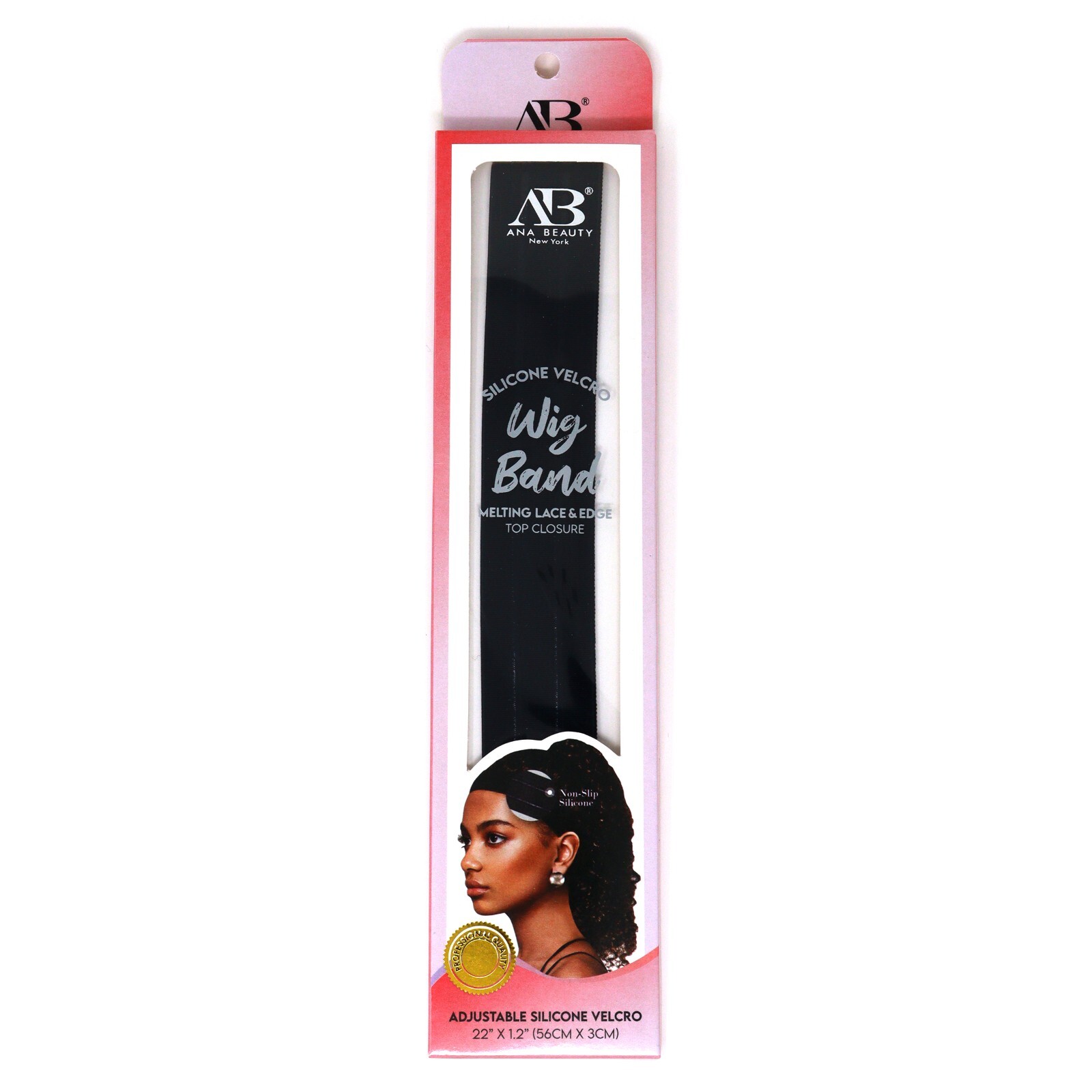 Ana Beuty Silicone Non-Slip Elastic Wig Band with Adjustable Closures-2pcs