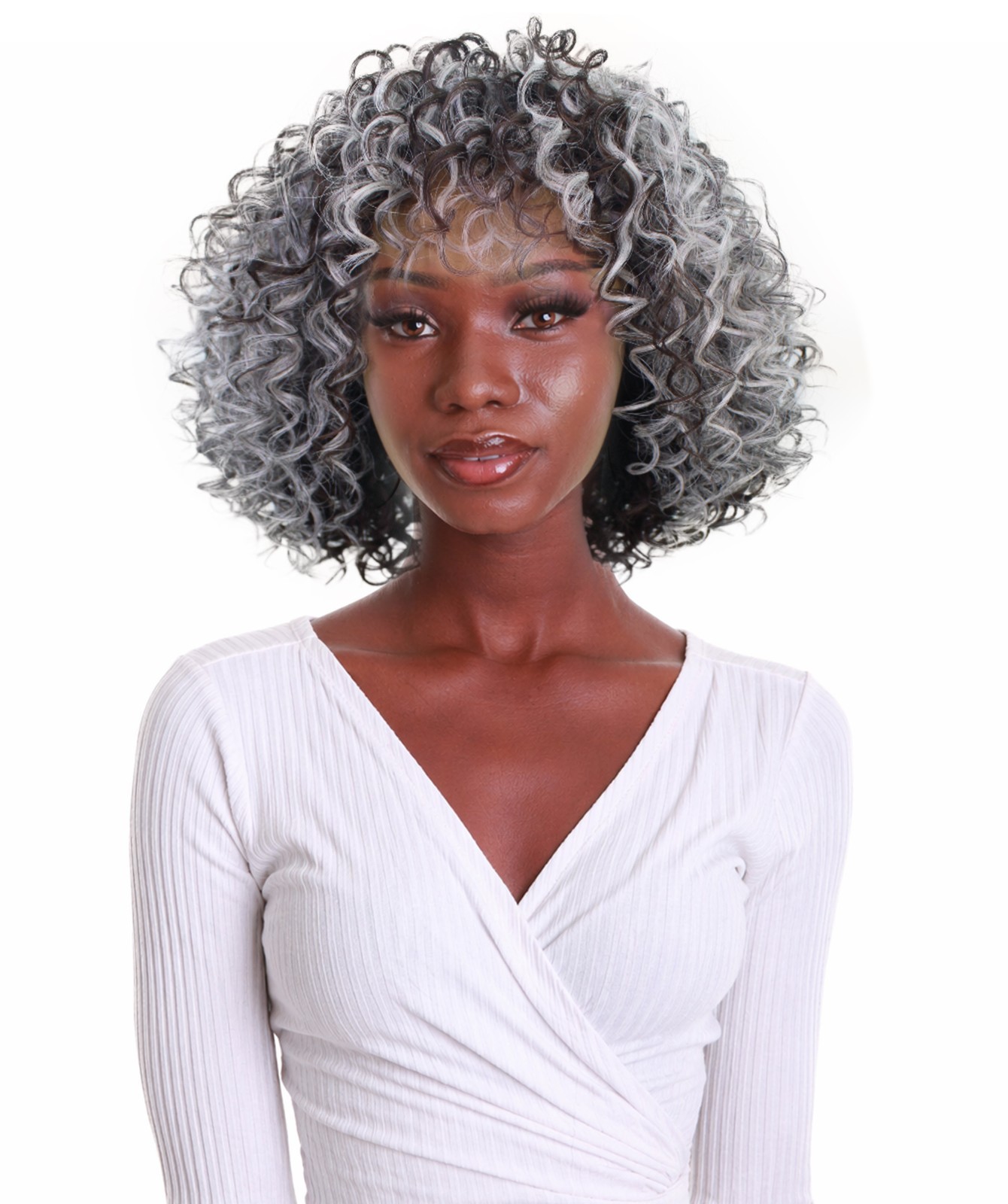 LUXLUXE Gabrielle Curly Pixie 11.5 in Long Full Wig No Lace,BF-0007