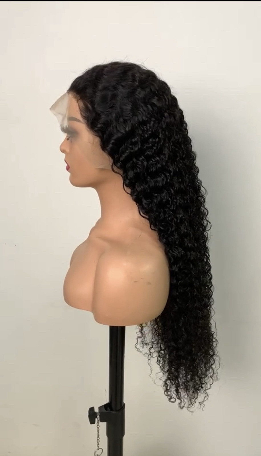 20 Inches 13*4 Full frontal wig 210% density 100% Human color :Jerry curly ；