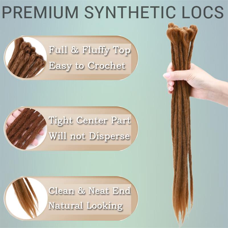 Ombre Dreads Locs Crochet Dreadlocks Hair Extensions Faux Long As Real Hippie