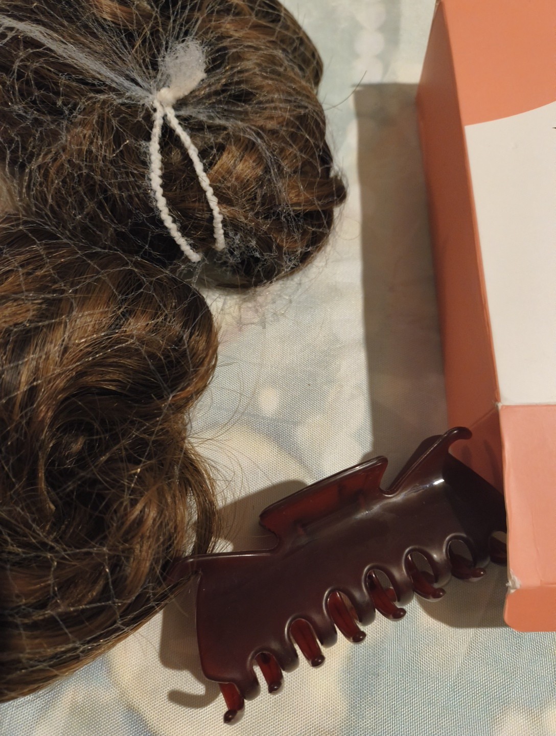 Two Piece Set Space Buns Scrunchie Messy Bun Hair Extension Synthetic Brown