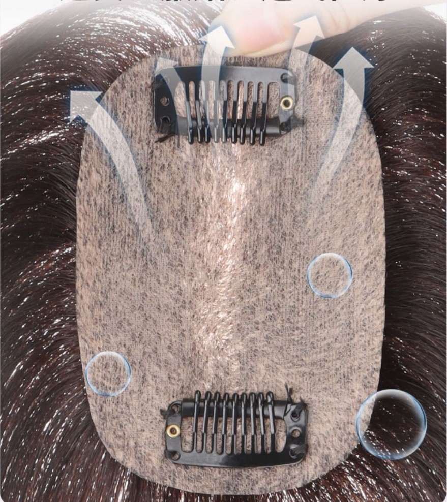 Wavy 100% Human Hair Toppers for Women with Thinning Clip in Hairpieces