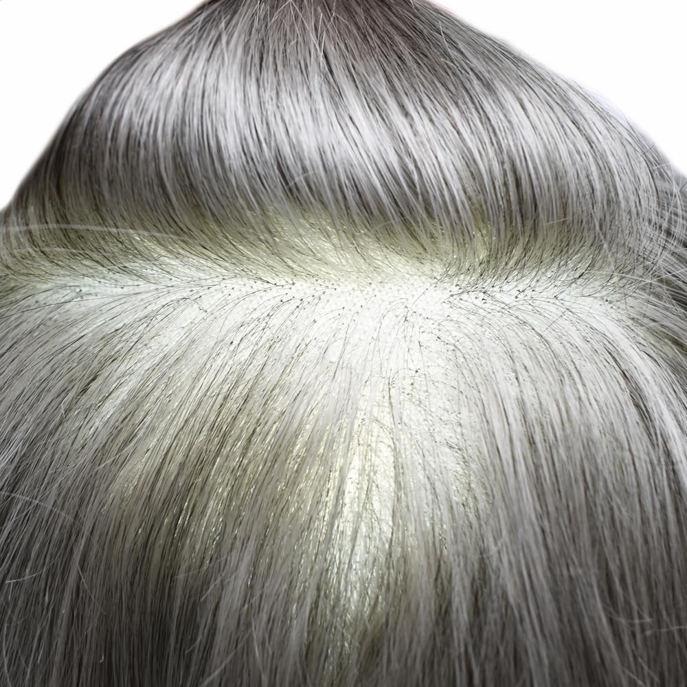 Swiss Lace Front Men Toupee Remy Human Hairpiece Bleached Knots Natural Hairline