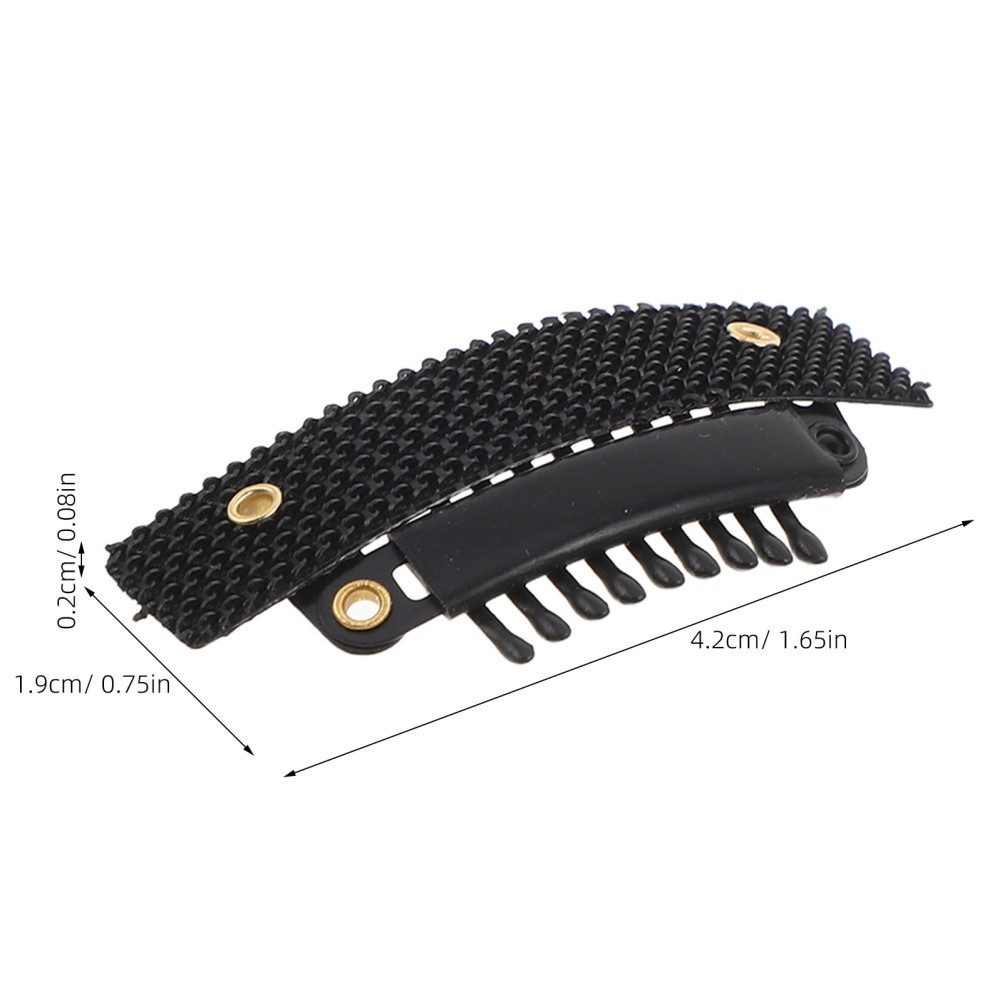 50Pcs Snap Hair Extension Clips for Wigs U Shaped Durable Reusable Black