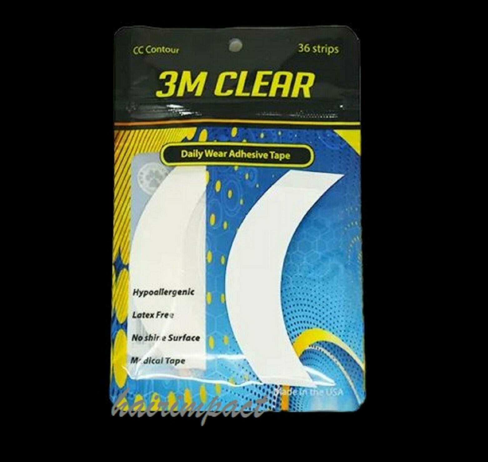 3M 1522 Clear.Daily Wear Adhesive Tape ‘CC’ Contour Tape 36 strips Medical,NEW !