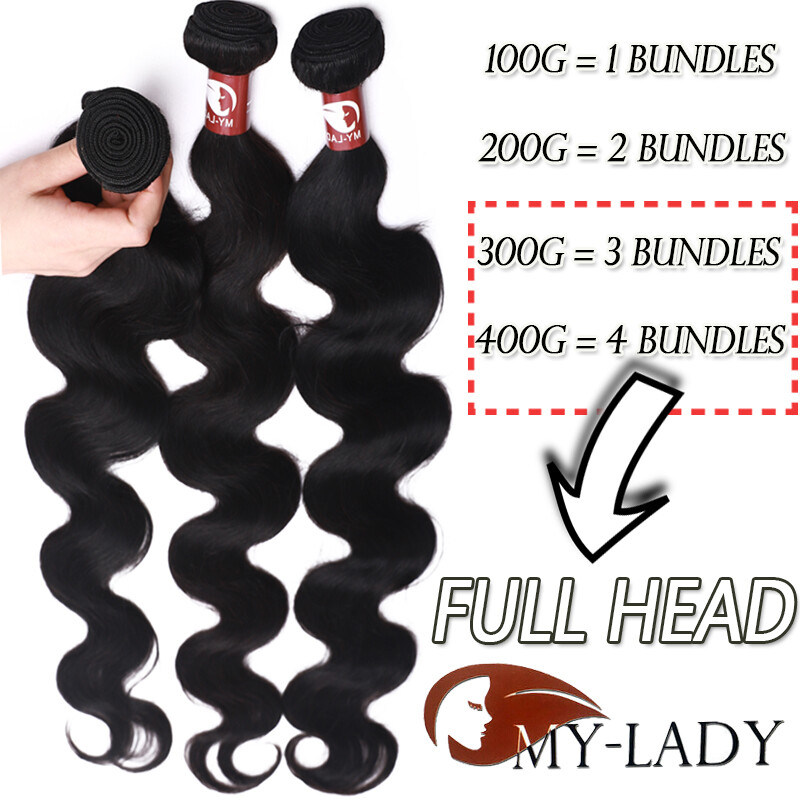 100% Virgin Human Hair Body Wave 3 Bundles 300G Unprocessed Brazilian Hair US