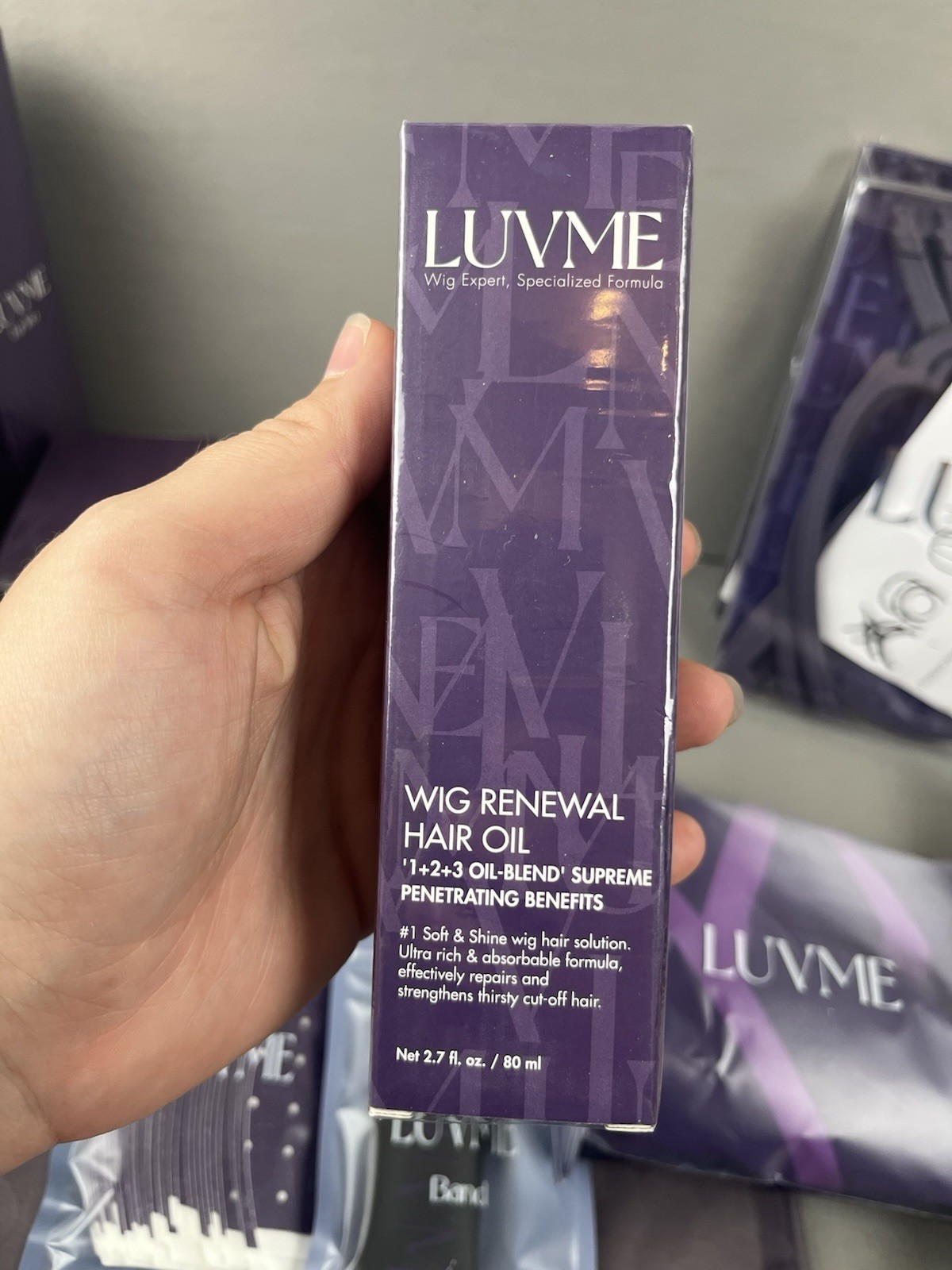 LuvMe Wig Hair Care Product Lot – Shampoo Conditioner Hair Oil Cap Stand Band
