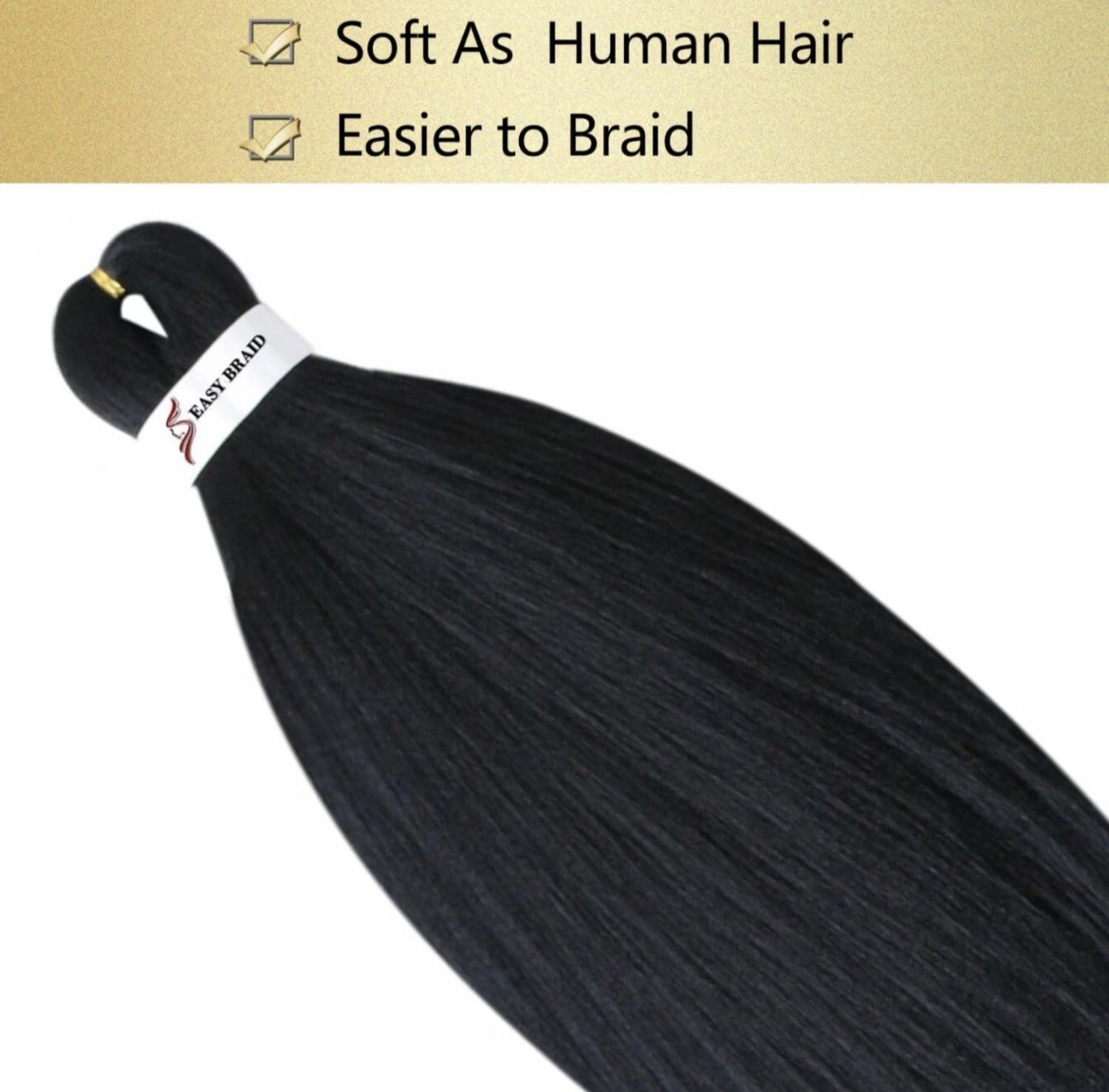 26 inch 3Packs (9.51 OZ.) Pre-Stretched Braiding Hair Easy Braid Professional…