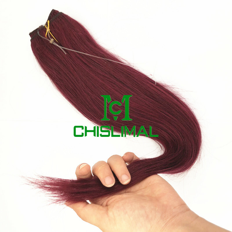 Handmade 100% Human Hair Invisible Wire good Handband Hair Extensions 12-26inch