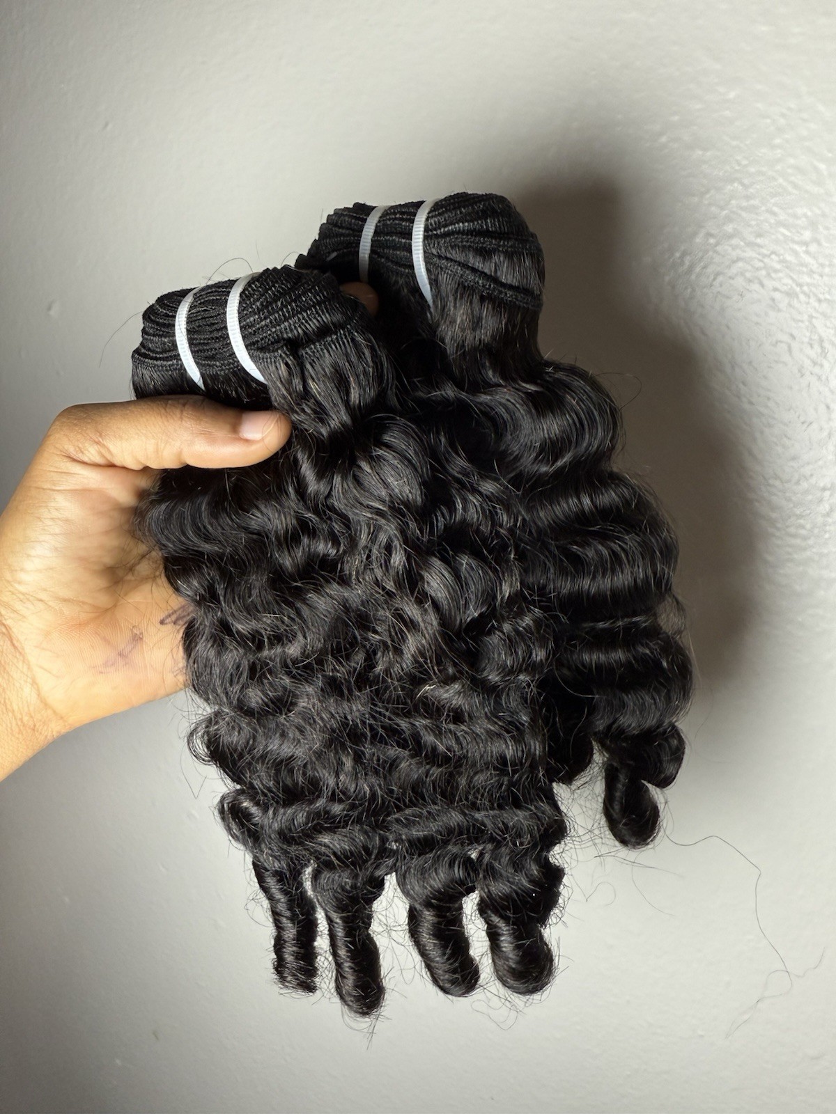 100% Human Hair,Bumerse Curly Black 12” 14”