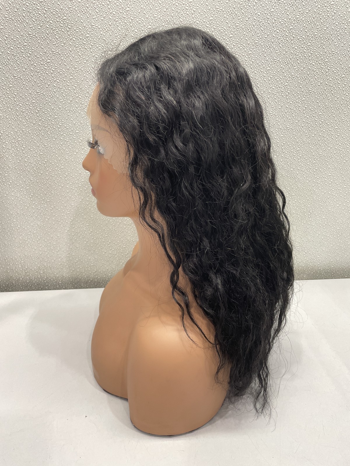 Indu Gold Lavida Natural Black 100% Human Hair Lace Wig, 18″
