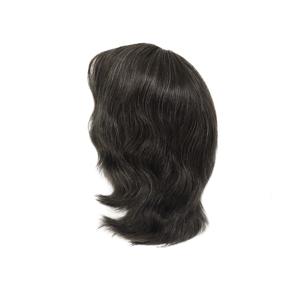 Toupee for Mens Hair Replacement System Durable Lace Front Fine Mono Hairpieces