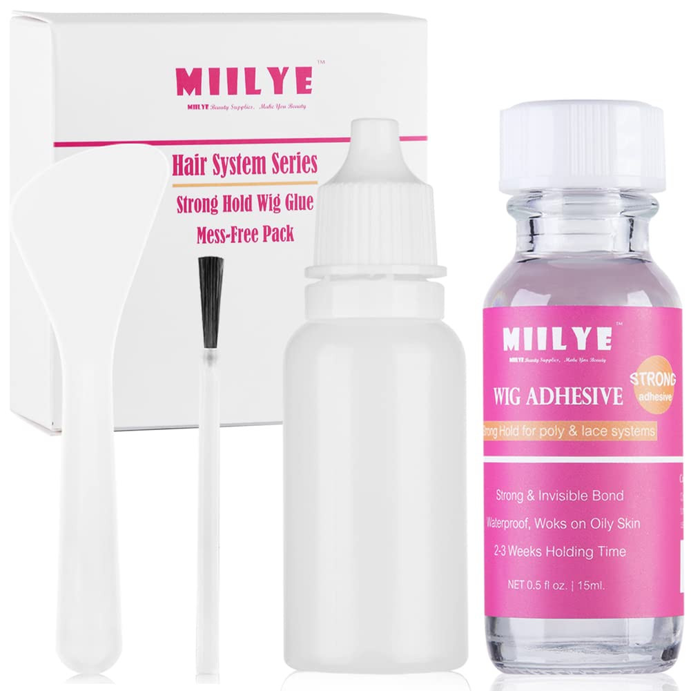 Waterproof Lace Glue, Clear| Invisible Miilye Hair Replacement Wig Bon