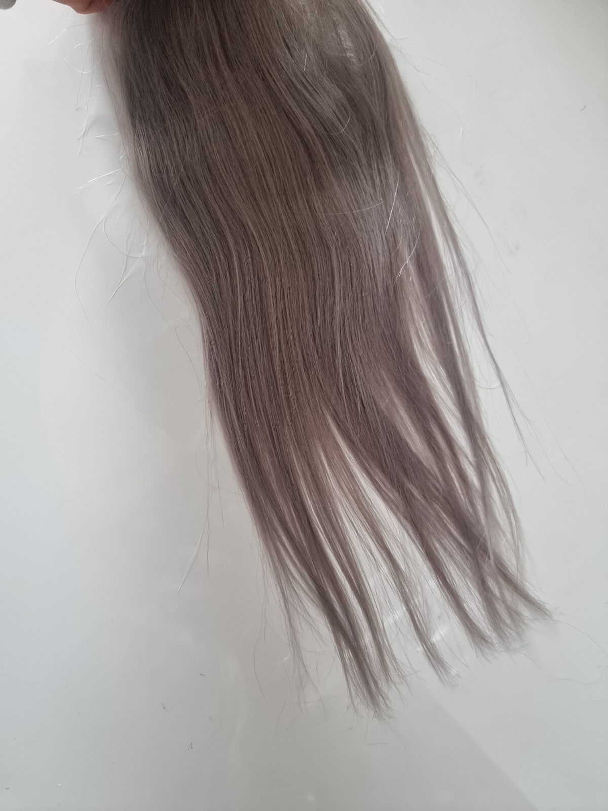 12INCH 4X4 PURE SILVER GREY LACE CLOSURE 100% BRAZILIAN HUMAN HAIR STRAIGHT 12A