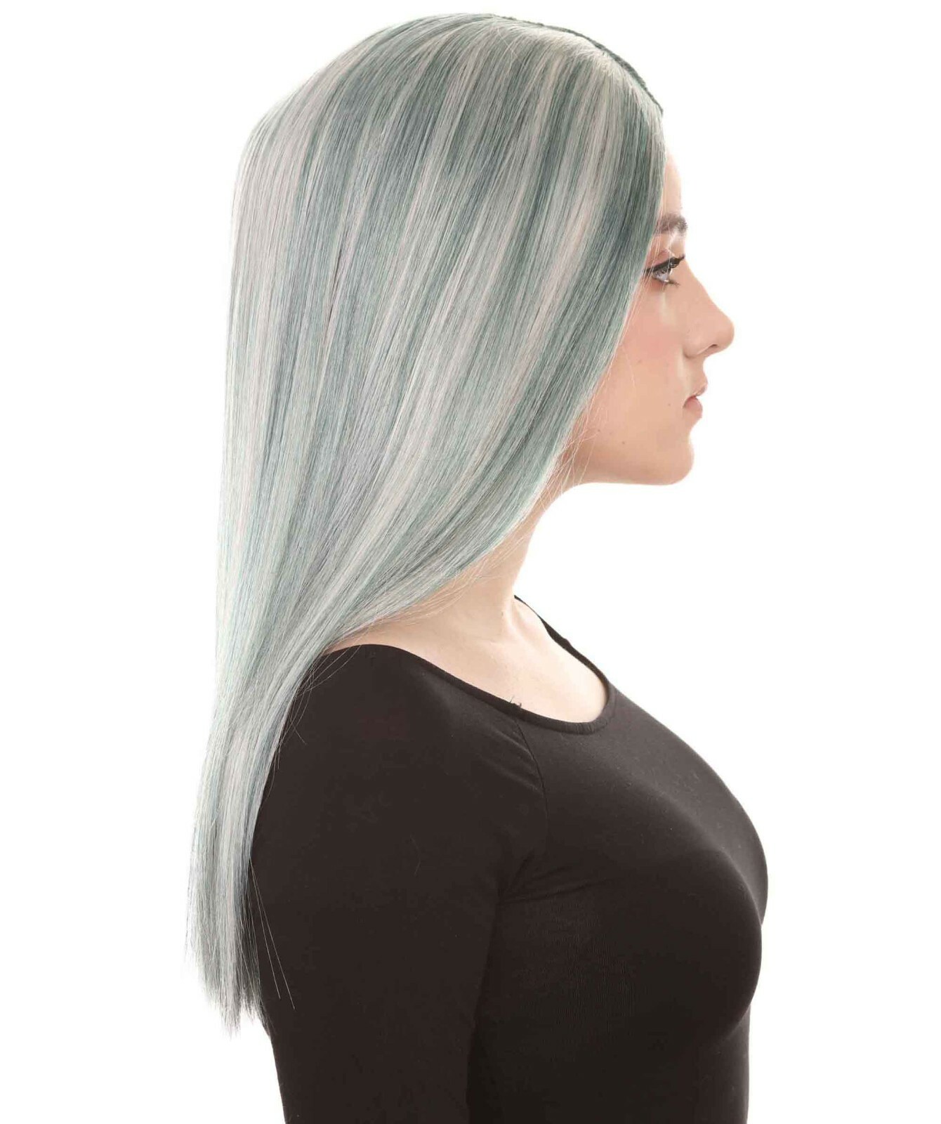 Grey Horror Zombie Wig for Women – Halloween Cosplay Hairpiece with Capless Cap