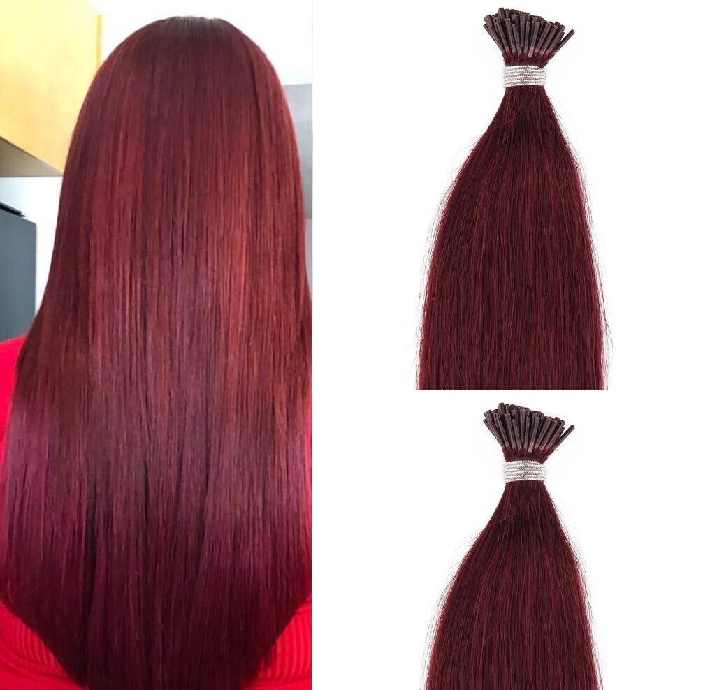 18″,22″ 100grs,125s,I Tip (Stick Tip) Fusion Remy Human Hair Extensions #99J