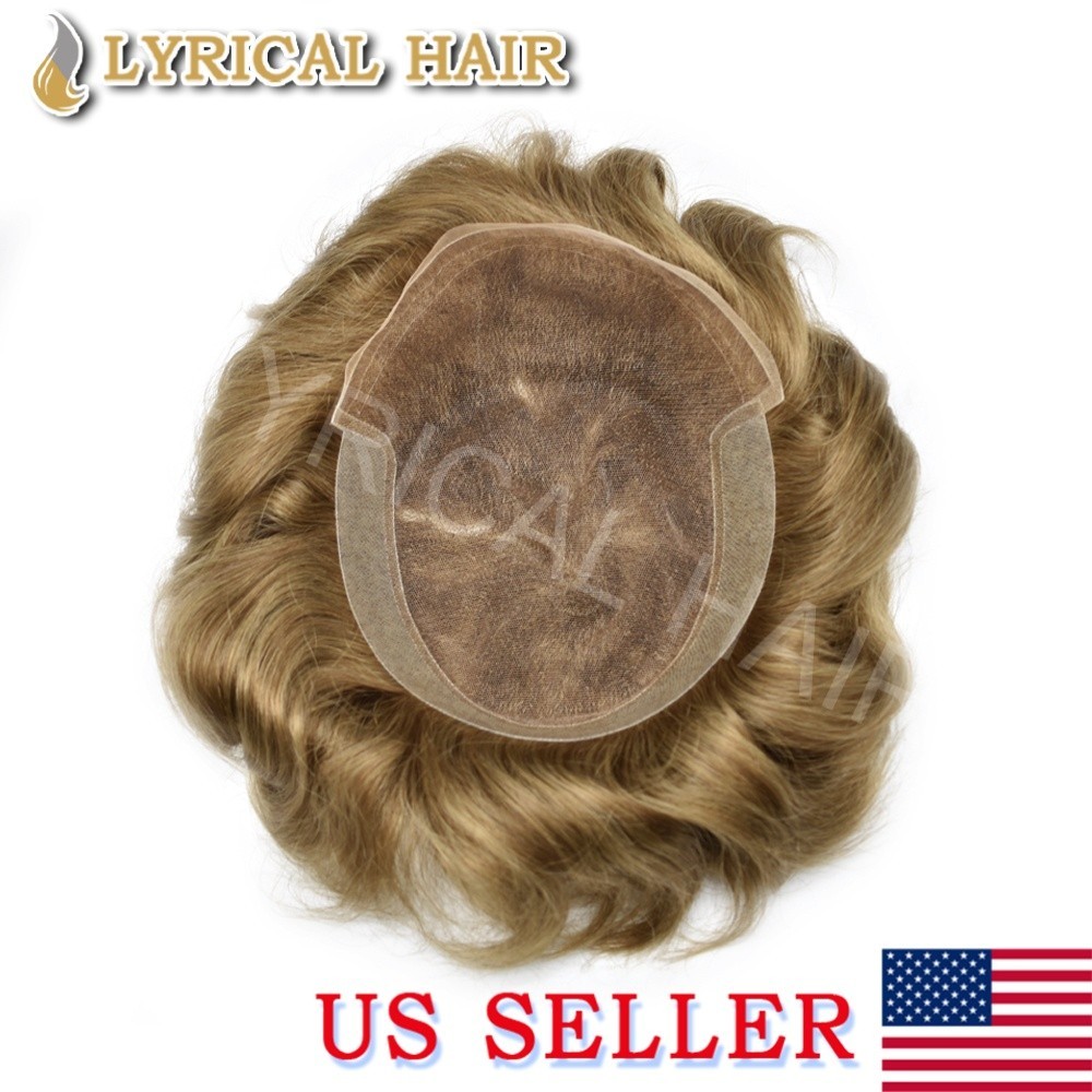 Lyrical Hair Mens Toupee Lace Front Human Hair Natural Hairline Hairpiece System