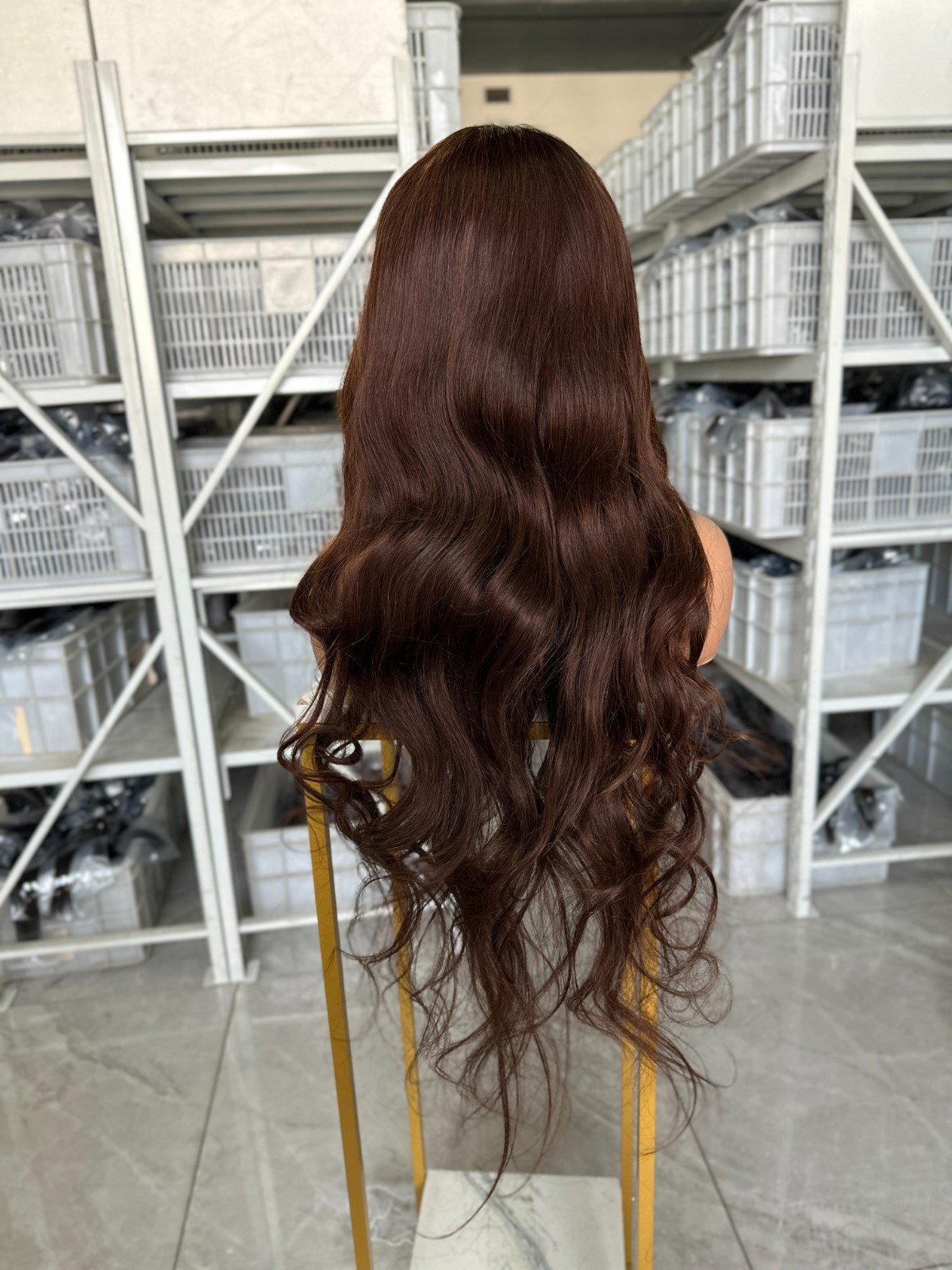 130% Body Wave 30inch Salon Brown 13×4 Transparent Lace Front Wig Human Hair