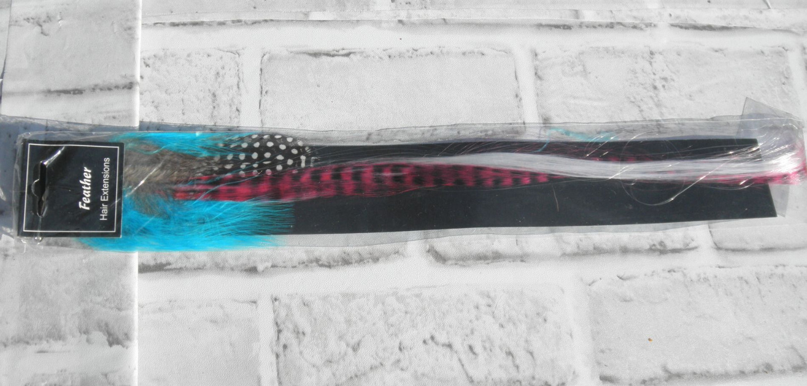 NEW SYNTHETIC FEATHER HAIR EXTENSION (MULTI-COLOR) 15″ LONG #16