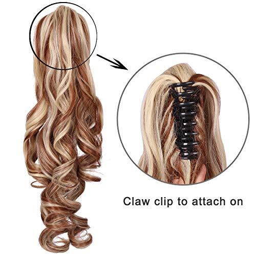 Long Curly Multi-Color Cosplay Wig with 2 PonytailsBrown with Blonde