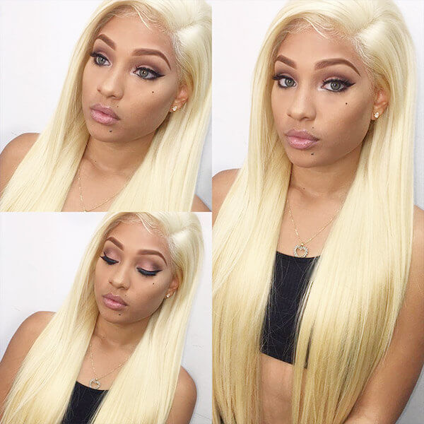 613 Blonde 13*4 HD Lace Wear Go Glueless Wig Pre-Cut Human Hair